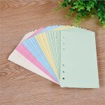 Cahier a feuilles mobiles color�es a5 / a6, pages int�rieures, 6 trous, ligne vierge, planificateur, ...