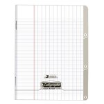 Cahier - index - 3 en 1 - 17x22cm - grands carreaux - 96 pages - couverture polypro - sans spirale - ...