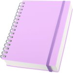 Cahier lign a5 - 1 pice carnet spirale violet clair - bloc note a5 - 15. 5x20. 9cm carnet de notes ...