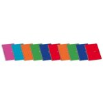 Cahier lign� a5 - enri - 80 feuilles - spirale simple - couleurs al�atoires - pack de 10