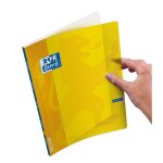 Cahier openflex jaune - grand format - 96 pages - grands carreaux