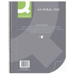 Cahier a spirale - q - connect - kf01983 - a5 - 80 feuilles lign�es - gris - vert