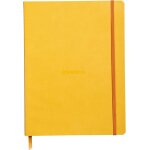 Cahier souple jonquille - 19 x 25 cm - lign� - 160 pages - papier clairefontaine ivoire 90 g / m - marque ...