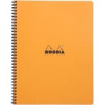 Cahier a spirale (reliure intgrale) notebook noir ou orange - a4 + 22, 5 x 29, 7 cm - lign - 160 pages ...