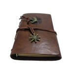 Cahier a spirale vintage en cuir pu, carnet de notes de voyage, journal intime, injecteur de corsaire ...
