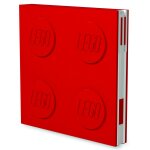 Cahier verrouillable lego avec stylo gel - rouge