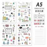 Cahier de voiture a5, 4 pices, dessin anim cratif mignon etudiant ligne de voiture, ins vent petit ...