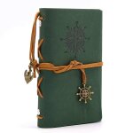 Cahier de voyage rtro avec couverture souple en cuir, petite taille, papier kraft de rsubdivision, ...