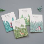 Calendrier de 100 jours, cactus, flamand rose, 4 pi�ces, mignon, kawaii, agenda hebdomadaire, carnet ...