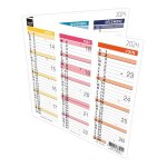 Calendrier - 2024 - 12 mois - janvier a dcembre - pliable - 13x13 cm - quo vadis