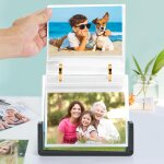 Calendrier album photo 13x18 en bois bureau album photo traditionnel 60 pochette photos cadre photo 13x18 ...