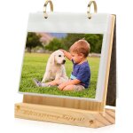 Calendrier album photo 13x18 en bois bureau album photo traditionnel 60 pochette photos cadre photo 13x18 ...