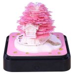 Calendrier artistique 3d bloc - notes 2024, calendrier cratif pour montre, arbre sakura a dchirer, ...