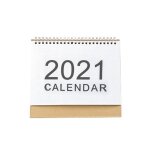 Calendrier de bureau a bobine anglaise simple 2021, planificateur mensuel quotidien, agenda annuel, organisate ...