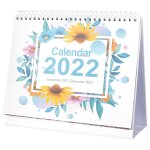Calendrier de bureau a rabat 2022 - papier epais, agenda 13 mois, design el�gant, 22, 8 x 19, 6 cm, id�al ...