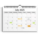 Calendrier mural 2025 - 2026 - format a4 - ann�e acad�mique - agenda mural mensuel - id�al pour la maison, ...