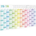 Calendrier mural 2025 2026, calendrier mural xxl (97 x 70 cm) en format poster, planificateur annuel ...