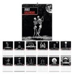 Calendrier mural gothique, squelette, couple, romantique, cr�atif, d�coration de bureau