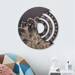Calendrier perp�tuel rond en bois, calendrier mural cr�atif suspendu au mur, artisanat d�coratif