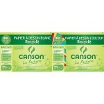 Canson 200002765 pochette papier a dessin recycl� 8 feuilles 160g a3 blanc