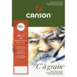 Canson bloc 30 feuilles papier dessin  c  a grain a5 224 g blanc