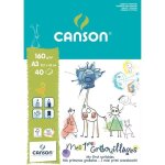 Canson bloc papier a dessin mes 1ers gribouillages 40 feuilles a3 - 160 g