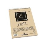 Canson bloc xl 60 feuilles kraft spiral� petit c�t� a3 90g