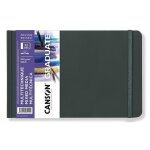 Canson carnet a croquis graduate mixed media 216x140mm 72p 200g noir