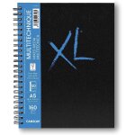Canson carnet de dessin xl book mixed media, a5 120 pages 160g