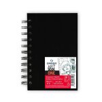 Canson carnet esquisse artbook one, a6, 80 feuilles, noir