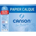 Canson pochette 12 feuilles papier calque satin 240 x 320 mm 70g