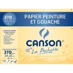 Canson pochette 6 feuilles papier peinture et gouache 320 x 240 mm 370g