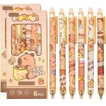 Capybara lot de 12 stylos roller effa�ables 0, 5 mm - bleu - motif animaux - design de touches lat�rales ...