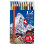Caran d'ache crayons de couleur prismalo en etui mtal de 12