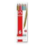 Caran d'ache fancolor water - soluble crayons de couleur - m�tallique