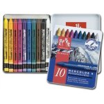 Caran d'ache neocolor ii - crayons pastels cire soluble dans l'eau - bote de 10