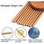 Carillons eoliens d'extérieur, carillons eoliens commémoratifs de 90 cm avec crochets, 18 tubes en alliage ... Carillons eoliens d'extérieur, carillons eoliens commémoratifs de 90 cm avec crochets, 18 tubes en alliage ...
