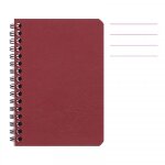 Carnet - 9x14 cm - lignes - 100 pages - couverture rouge - spirale