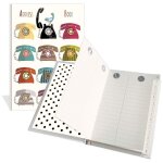 Carnet d'adresses de poche de luxe ? tweeter & ? telephones ? 104 pages ? taille 91 mm x 130 mm