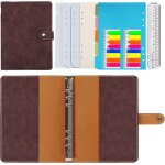 Carnet a anneaux a5 rechargeable, a5 pointill recharge papier, pu cuir carnet a anneaux rechargeable ...