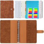 Carnet a anneaux a5 rechargeable, pu cuir carnet a anneaux rechargeable pour travail de voyage et organisateur ...
