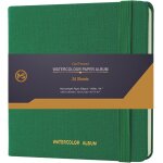 Carnet de croquis aquarelle de qualit suprieure 300 g / m / 63, 5 kg, 100 % coton, 24 feuilles blanc ...