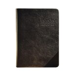 Carnet en cuir pu de qualit� sup�rieure - ecologique, el�gant, noir, id�al pour ecrire, tenir un journal ...