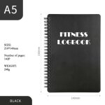 Carnet de fitness a5 a spirale - planificateur d'entra�nement quotidien & journal d'exercices le noir ...