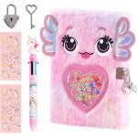 Carnet de licorne pour filles avec cadenas et cl�, carnet axolotl, carnet enfant, cahier - cadeau pour ...