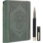 Carnet a lignes pour hommes et femmes, carnet en cuir avec stylo, carnets a couverture rigide a5 evil ...