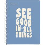 Carnet message, 1 bande couleur, a5, 100 feuilles quadrilles 5mm, papier 90 g, 2 trous, couverture carton ...