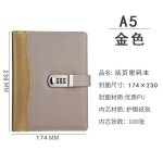 Carnet de mots de passe a5 a feuilles mobiles avec verrou, papeterie cr�ative fournitures scolaires et ...