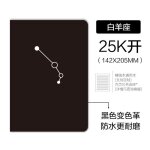Carnet de notes 25k en cuir pu, 12 constellations, carnet de travail simple, fournitures de bureau, agenda ...