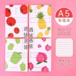 Carnet de notes a5, 4 pi�ces, papier a dessin anim�, 30 pages, papeterie kawaii, fournitures scolaires ...